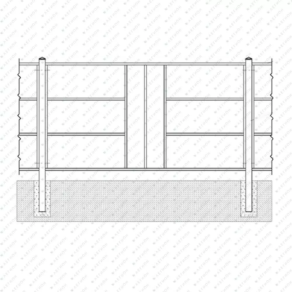 Пешеходное (перильное) ограждение ПО10