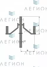 К94-0,5-0,35-1-5 кронштейн двухрожковый
